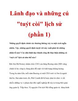 Lãnh đạo và những cú 