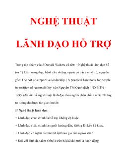 Nghệ thuật lãnh đạo hỗ trợ