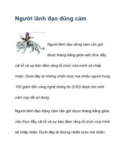 Người lãnh đạo dũng cảm