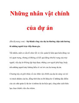 Những nhân vật chính của dự án