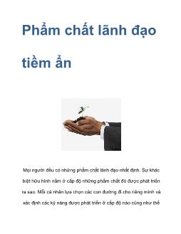 Phẩm chất lãnh đạo tiềm ẩn