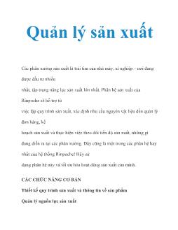 Quản lý sản xuất