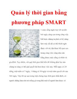 Quản lý thời gian bằng phương pháp SMART