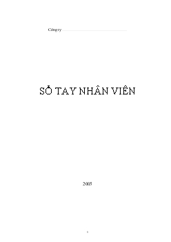 Sổ tay nhân viên