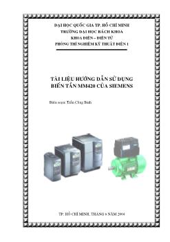 Tài liệu hướng dẫn sử dụng biến tần MM420 của siemens