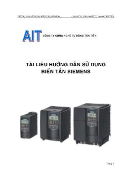 Tài liệu hướng dẫn sử dụng biến tần siemens