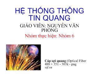 Tiểu luận Hệ thống thông tin quang