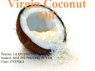 Tiểu luận Virgin coconut oil