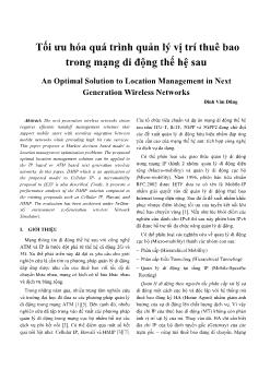 Tối ưu hóa quá trình quản lý vị trí thuê bao trong mạng di động thế hệ sau