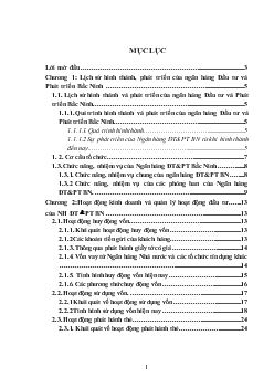 Báo cáo Thực tập tại chi nhánh Ngân hàng Đầu tư và Phát triển Bắc Ninh