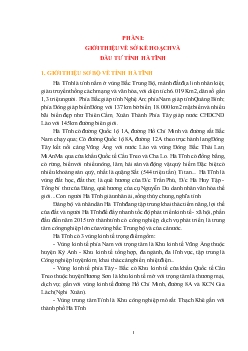 Báo cáo Thực tập tại Sở kế hoạch và đầu tư tỉnh Hà Tĩnh