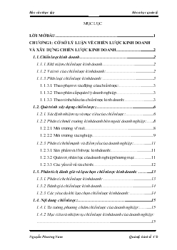 Chuyên đề Chiến lược phát triển của công ty TNHH một thành viên xây lắp dầu khí Hà Nội (PVC- Hanoi)