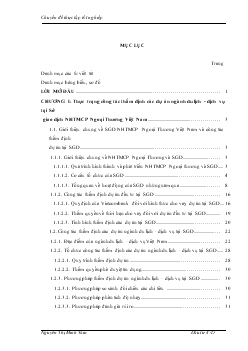 Chuyên đề Công tác thẩm định dự án ngành du lịch - Dịch vụ tại Sở giao dịch ngân hàng thương mại cổ phần Ngoại Thương Việt Nam: Thực trạng và giải pháp