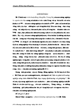 Chuyên đề Đầu tư phát triển nông nghiệp nông thôn tỉnh Hà Tĩnh, thực trạng định hướng và giải pháp