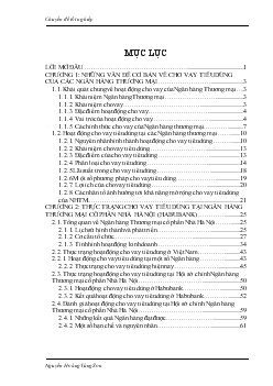 Chuyên đề Đẩy mạnh hoạt động cho vay tiêu dùng tại ngân hàng thương mại cổ phần nhà Hà Nội