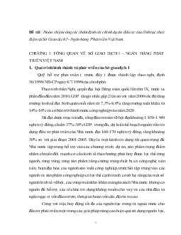 Chuyên đề Hoàn thiện công tác thẩm định tài chính dự án đầu tư vào lĩnh vực thuỷ điện tại Sở Giao dịch I - Ngân hàng Phát triển Việt Nam