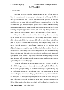 Chuyên đề Hoàn thiện công tác tổ chức lao động và tiền lương tại Công ty cổ phần thương mại và tư vấn Tân Cơ 55 Lạc Trung – Hai Bà Trưng – Hà Nội