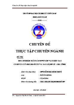 Chuyên đề Hoàn thiện kế toán nguyên vật liệu tại công ty cổ phần đầu tư và xây dựng số 1 Hà Tĩnh