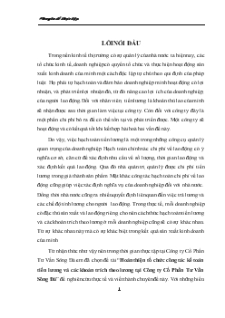Chuyên đề Hoàn thiện tổ chức công tác kế toán tiền lương và các khoản trích theo lương tại Công ty Cổ Phần Tư Vấn Sông Đà