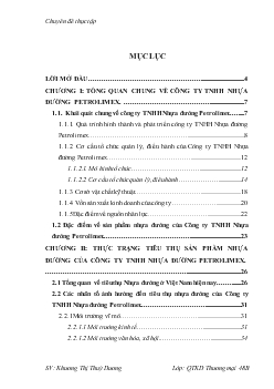 Chuyên đề Thúc đẩy tiêu thụ sản phẩm nhựa đường của công ty TNHH nhựa đường Petrolimex