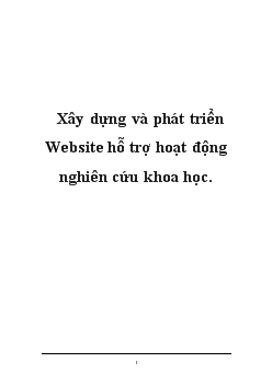 Đề tài Xây dựng và phát triển Website hỗ trợ hoạt động nghiên cứu khoa học