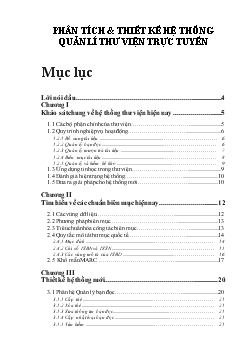 Đồ án Phân tích và thiết kế hệ thống quản lí thư viện trực tuyến
