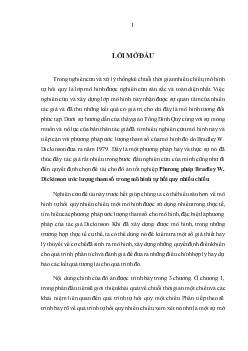 Đồ án Phương pháp Bradley W. Dickinson ước lượng tham số trong mô hình tự hồi quy nhiều chiều