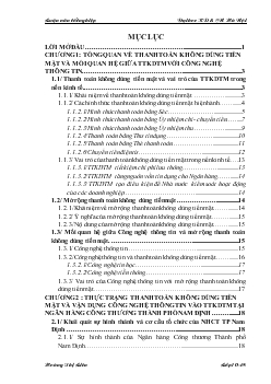 Luận văn Một số giải pháp mở rộng thanh toán không dùng tiền mặt trên nền tảng phát triển công nghệ thông tin tại Ngân hàng Công thương Thành phố Nam Định