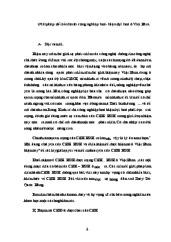 Tiểu luận Giải pháp để tiến hành công nghiệp hoá- hiện đại hoá ở Việt Nam