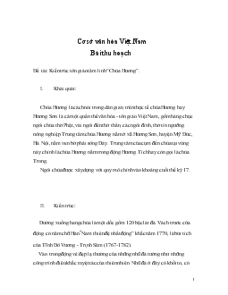 Tiểu luận Kiến trúc tôn giáo tâm linh “Chùa Hương”
