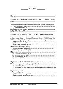 Báo cáo thực tập tại Công ty TNHH tin học Trung Đạo
