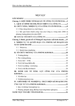 Báo cáo thực tập tổng hợp tại Công ty cổ phần 26 – Bộ Quốc Phòng