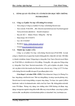 Báo cáo thực tập tổng hợp tại Công ty cổ phần Tin học viễn thông Petrolimex
