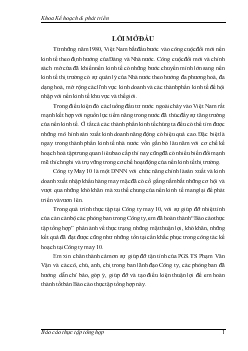 Báo cáo thực tập tổng hợp tại Công ty may 10