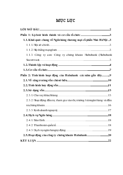 Báo cáo thực tập tổng hợp tại Ngân hàng thương mại cổ phần nhà Hà Nội