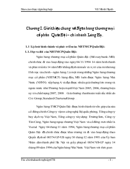 Báo cáo thực tập tổng hợp tại Ngân hàng thương mại cổ phần Quân Đội – chi nhánh Láng Hạ