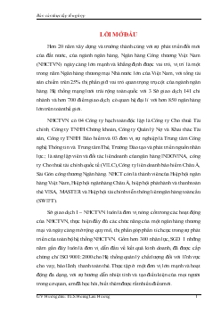 Báo cáo thực tập tổng hợp tại Sở giao dịch 1 ngân hàng công thương