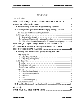 Báo cáo thực tập tổng hợp tại Sở giao dịch NHTMCP Ngoại thương Việt Nam
