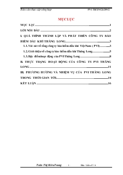Báo cáo Thực tập tổng hợp về công ty bảo hiểm dầu khí Thăng Long (PVI Thăng Long)