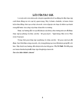 Chuyên đề Hoàn thiện công tác đào tạo và phát triển nguồn nhân lực tại Sở giao dịch - Ngân hàng Đầu tư và Phát triển Việt nam