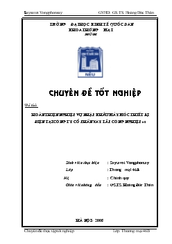 Chuyên đề Hoàn thiện nghiệp vụ nhập khẩu thiết bị điện ở Công ty cổ phần Xây lắp công nghiệp 68