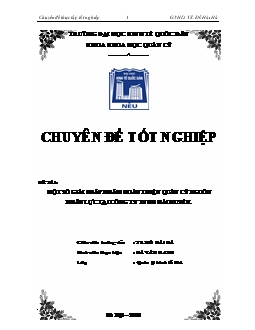 Chuyên đề Một số giải pháp nhằm hoàn thiện quản lý nguồn nhân lực tại công ty TNHH Hải Huyền
