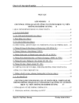 Chuyên đề Phân tích, thiết kế và xây dựng hệ thống thông tin quản lí bán hàng công ty cổ phần dịch vụ viễn thông Thái Bình Dương
