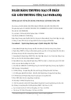 Đề tài Phân tích Ngân hàng thương mại cổ phần Sài Gòn thương tín (Sacombank)