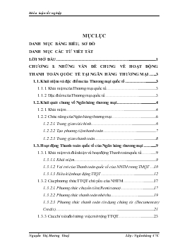 Khóa luận Mở rộng hoạt động Thanh toán quốc tế tại Ngân hàng thương mại cổ phần Sài Gòn – Hà Nội