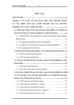 Luận văn Hoàn thiện kế toán tiêu thụ thành phẩm và xác định kết quả kinh doanh tại công ty cổ phần ô tô TMT