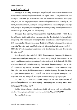 Tiểu luận Con người và vấn đề phát triển nguồn nhân lực cho sự nghiệp công nghiệp hoá, hiện đại hoá ở nước ta trong giai đoạn hiện nay