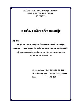 Tiểu luận Thực trạng và một số giải pháp hoàn thiện phương thức chuyển tiền trong thanh toán quốc tế tại ngân hàng nông nghiệp và phát triển nông thôn Việt Nam