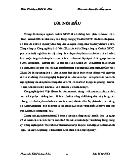 Báo cáo thực tập tại Tổng công ty Công nghiệp ôtô Việt Nam (Vinamotor)
