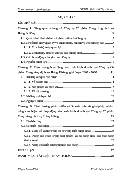 Báo cáo thực tập tổng hợp tại Công ty cổ phần Cung ứng dịch vụ Hàng không